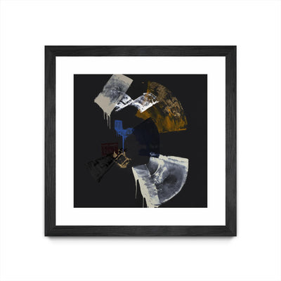 "Luxurious Candor" Matted and Framed Black 30x30 Wall Art