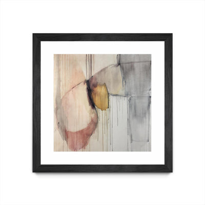 "Trapped Silence" Matted and Framed Black 36x36 Wall Art