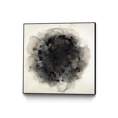 "Positives And Negatives I" Canvas Framed Black 20x20 Wall Art