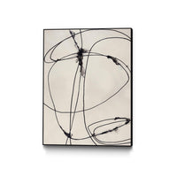 Œuvre d'art murale sur toile encadrée noire « Tangled Ties » 30 x 40