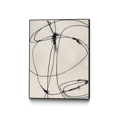 "Tangled Ties" Canvas Framed Black 30x40 Wall Art