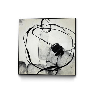 "Big Mouth Blabber" Canvas Framed Black 20x20 Wall Art