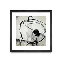 Œuvre d’art murale encadrée noire et mate « Big Mouth Blabber » 36 x 36