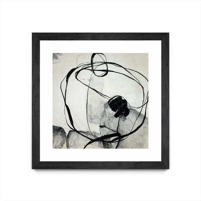 "Big Mouth Blabber" Matted and Framed Black 30x30 Wall Art