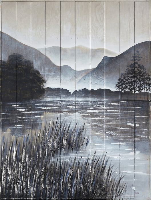 Montagnes en bordure du lac - 36 po x 48 po