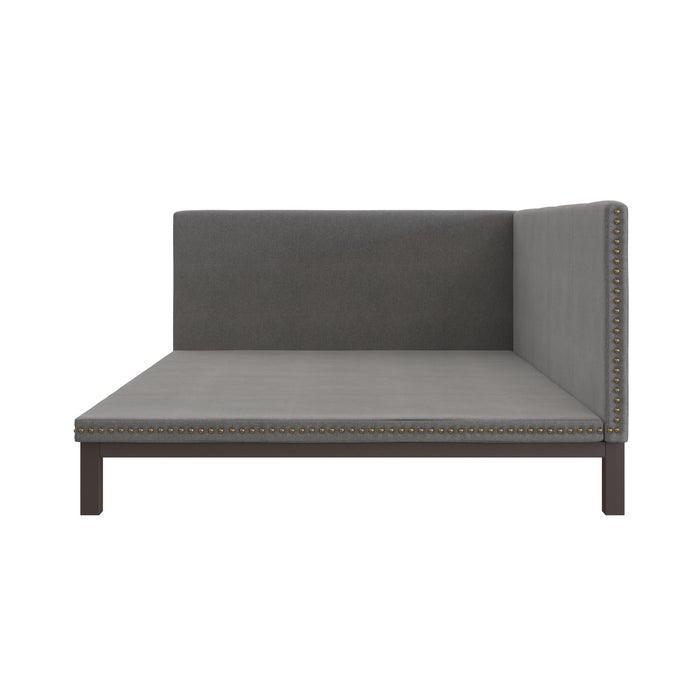Lit de repos double rembourré Doris de Atwater Living Dorel Home - gris