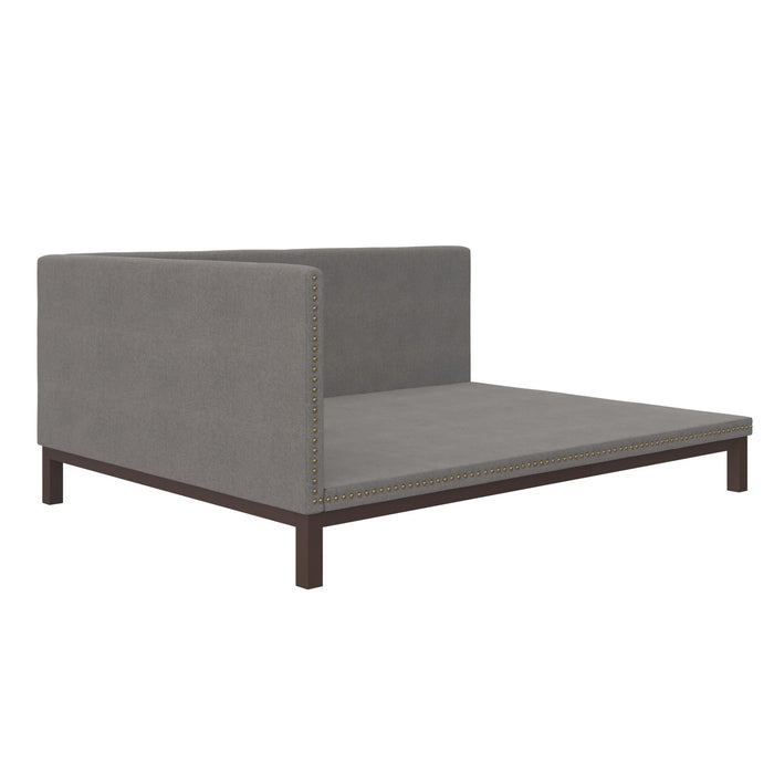 Lit de repos double rembourré Doris de Atwater Living Dorel Home - gris