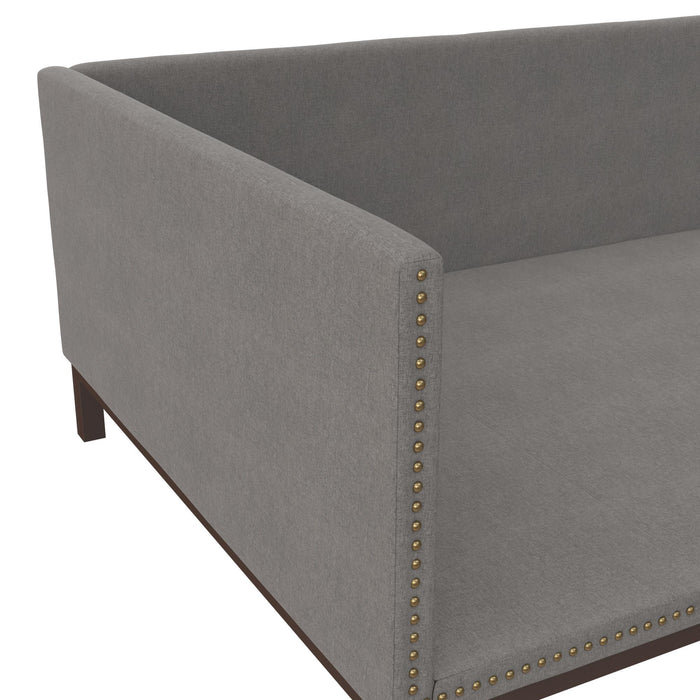 Lit de repos double rembourré Doris de Atwater Living Dorel Home - gris