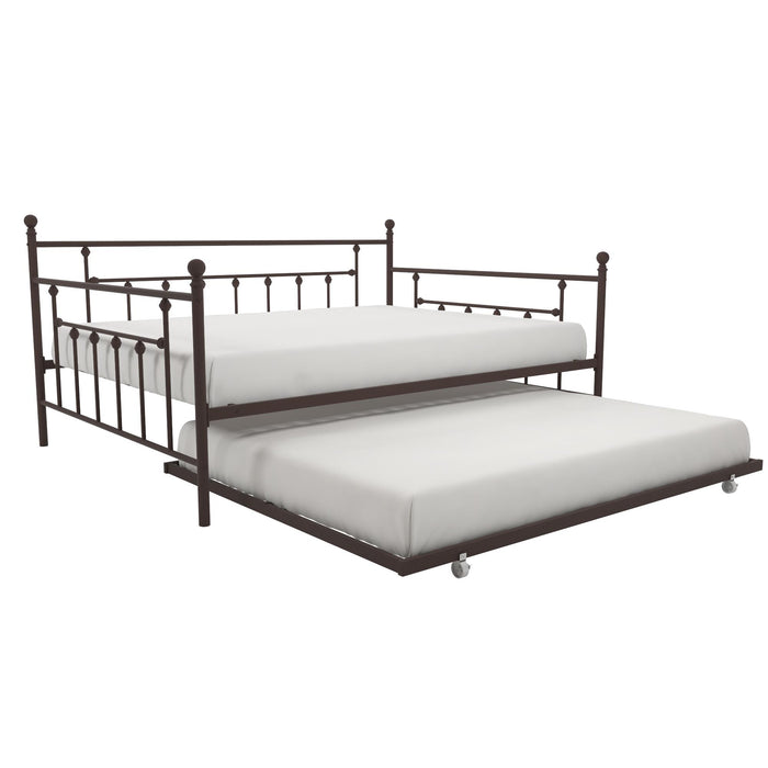 Ensemble grand lit de repos et lit gigogne double Maisie de Atwater Living Dorel Home - bronze