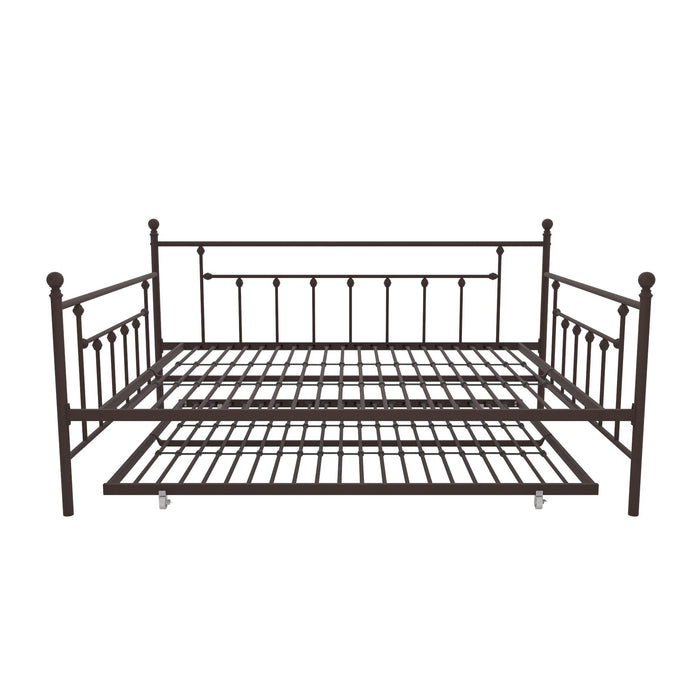 Ensemble grand lit de repos et lit gigogne double Maisie de Atwater Living Dorel Home - bronze