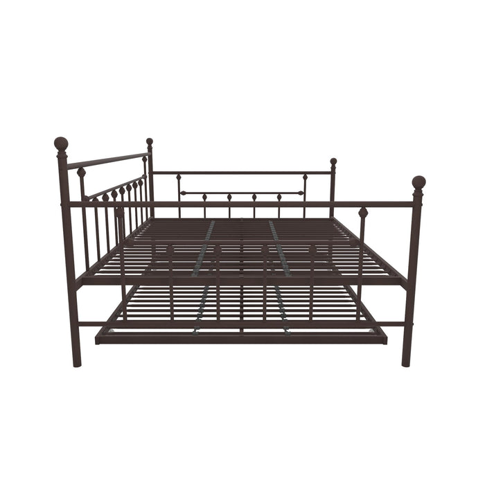 Ensemble grand lit de repos et lit gigogne double Maisie de Atwater Living Dorel Home - bronze