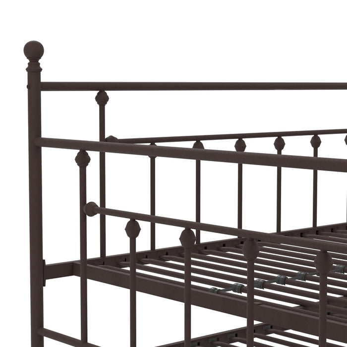 Ensemble grand lit de repos et lit gigogne double Maisie de Atwater Living Dorel Home - bronze