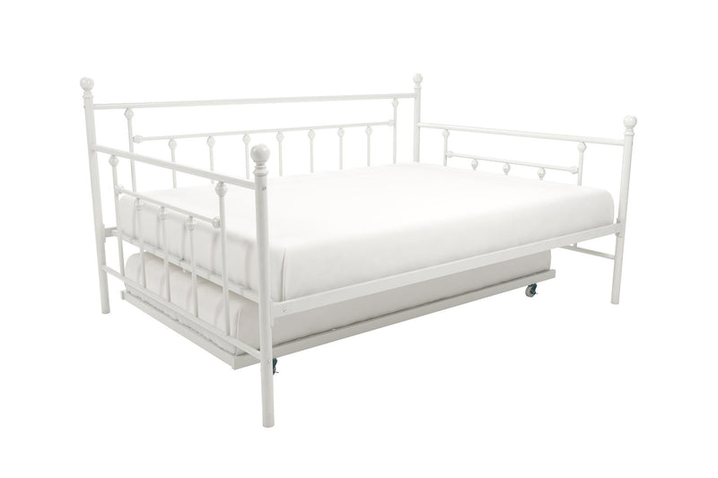 Lit de repos double et lit gigogne simple Maisie de Atwater Living - blanc