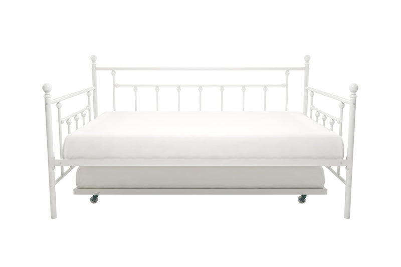 Lit de repos double et lit gigogne simple Maisie de Atwater Living - blanc