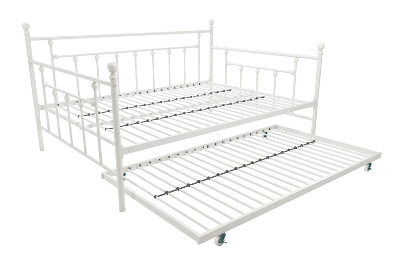 Lit de repos double et lit gigogne simple Maisie de Atwater Living - blanc
