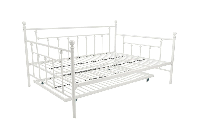 Lit de repos double et lit gigogne simple Maisie de Atwater Living - blanc