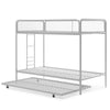 Lits superposés Elia de Atwater Living Dorel Home en métal avec 3 lits simples - blancs