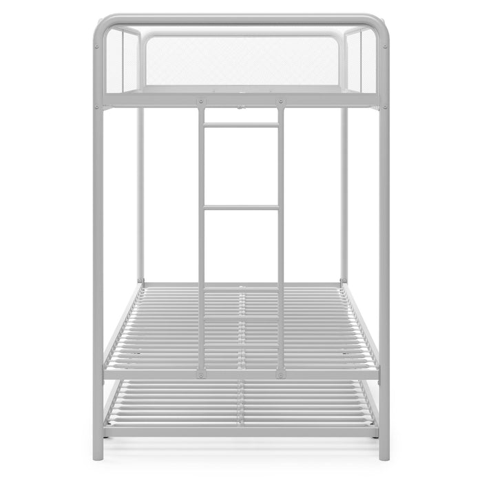 Lits superposés Elia de Atwater Living Dorel Home en métal avec 3 lits simples - blancs