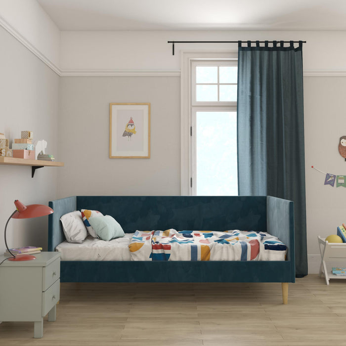 Lit de repos simple du milieu du 20e siècle Francise de Atwater Living - bleu