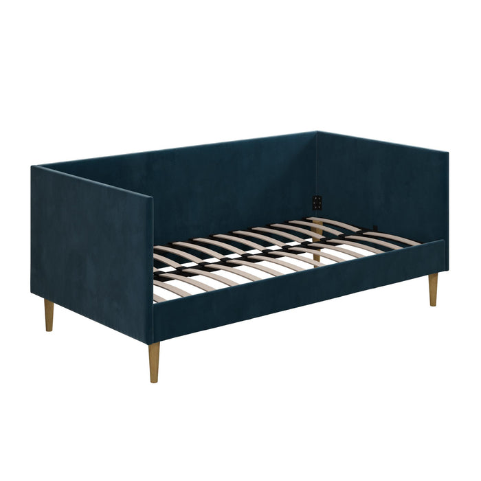 Lit de repos simple du milieu du 20e siècle Francise de Atwater Living - bleu