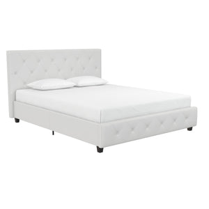 Grand lit rembourré Dana de Atwater Living Dorel Home - blanc