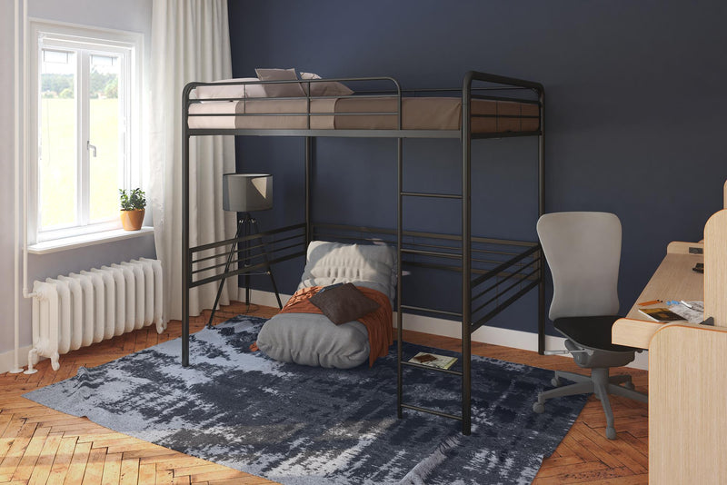 Lit double mezzanine Bodhi de Atwater Living en métal pour jeunes - noir
