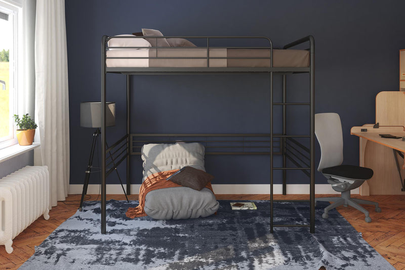 Lit double mezzanine Bodhi de Atwater Living en métal pour jeunes - noir