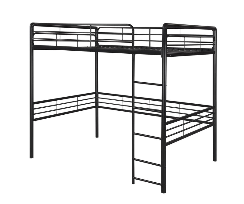 Lit double mezzanine Bodhi de Atwater Living en métal pour jeunes - noir