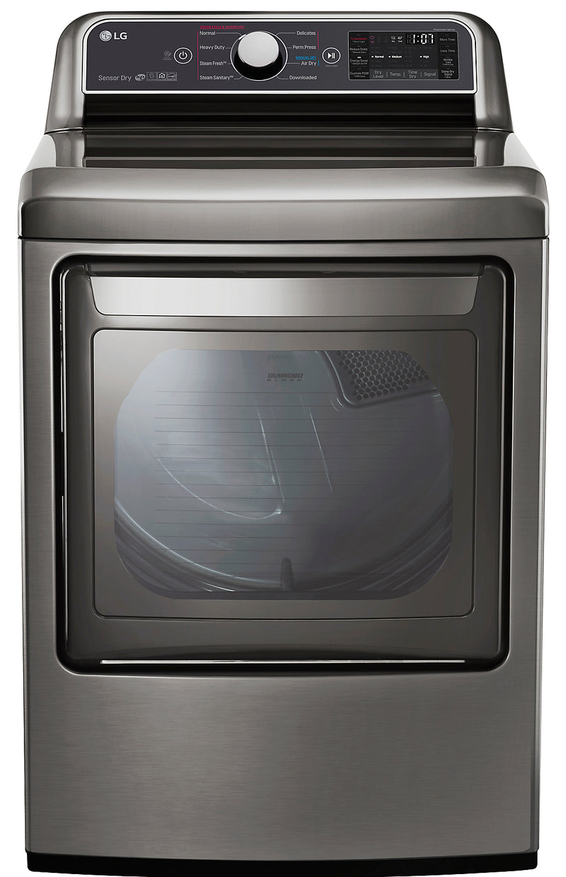 LG 7.3 Cu. Ft. Super Capacity Electric Dryer with EasyLoad™ - DLEX7300VE - Dryer in Graphite Steel