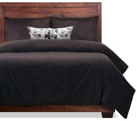 Ensemble de housse de couette Downy Mocha 4 pièces pour très grand lit