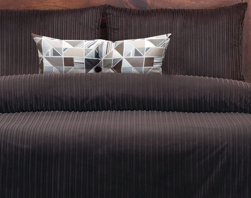 Ensemble de housse de couette Downy Mocha 4 pièces pour très grand lit