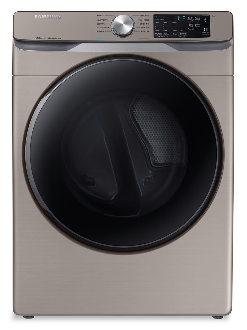 Samsung 7.5 Cu. Ft. Electric Dryer with Steam Sanitize+ - DVE45T6100C/AC - Dryer in Champagne