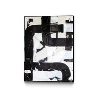 Œuvre d'art murale sur toile encadrée noire « Race Track » 18 x 24