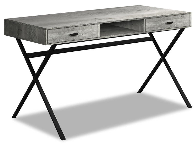 Flynn Reclaimed Wood-Look Desk - Grey