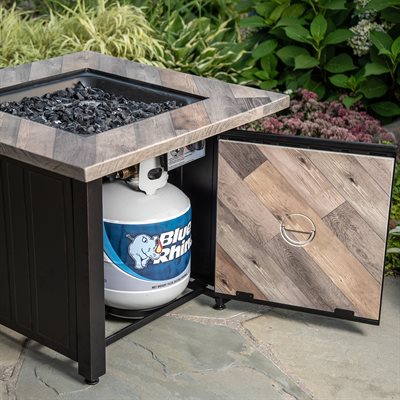 Foyer-table carrée à gaz Harper de Endless Summer de 30 po