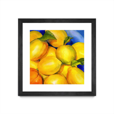 "Zest For Life" Matted and Framed Black 36x36 Wall Art