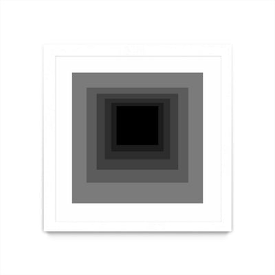 "After Josef A" Matted and Framed White 30x30 Wall Art