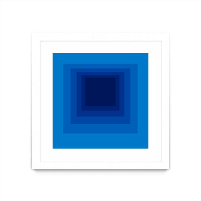 "After Josef B" Matted and Framed White 30x30 Wall Art