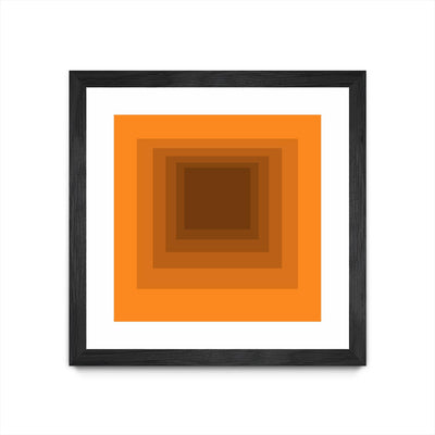 "After Josef F" Matted and Framed Black 36x36 Wall Art