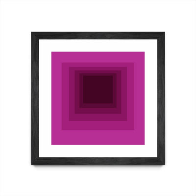 "After Josef G" Matted and Framed Black 36x36 Wall Art