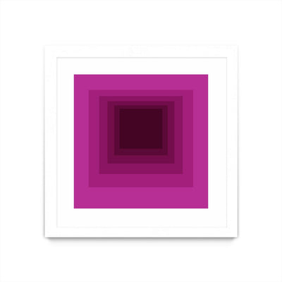"After Josef G" Matted and Framed White 36x36 Wall Art