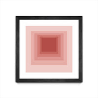 Œuvre d’art murale encadrée noire et mate « After Josef O » 30 x 30