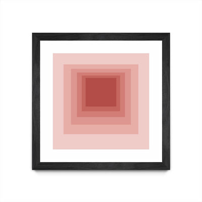 "After Josef O" Matted and Framed Black 30x30 Wall Art