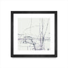 Œuvre d’art murale encadrée noire et mate « Chalk Doodles H » 36 x 36