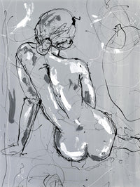Œuvre d’art murale Giant Art « Nude Figure 4 » 72 x 54