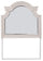 Miroir de commode de chambre à coucher Grace - blanc antique