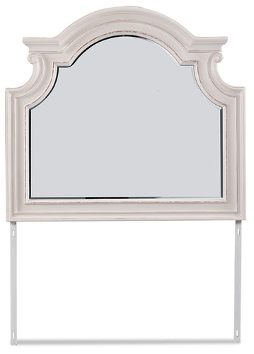  Miroir de commode de chambre à coucher Grace - blanc antique