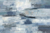 Œuvre d’art murale Giant Art « Clear Water Indigo And Gray » 72 x 48