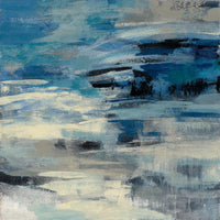 Œuvre d’art murale Giant Art « Indigo Wave » 54 x 54