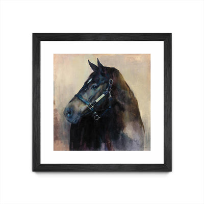 "Ritzy" Matted and Framed Black 30x30 Wall Art